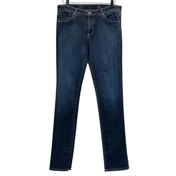 AG Adriano Goldschmied Harper Essential Straight Jeans, Mid-Rise, Med/Dark  28R - Picture 2 of 12